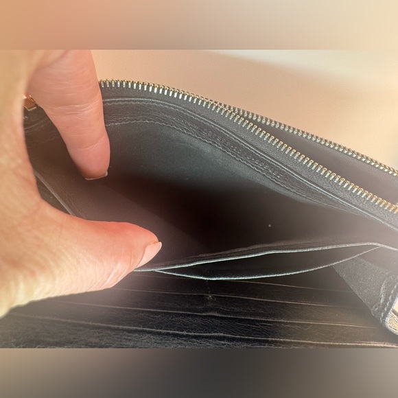 Balenciaga Giant Continental Wallet Black Lambskin Gold Hardware Authentic - Picture 9 of 15